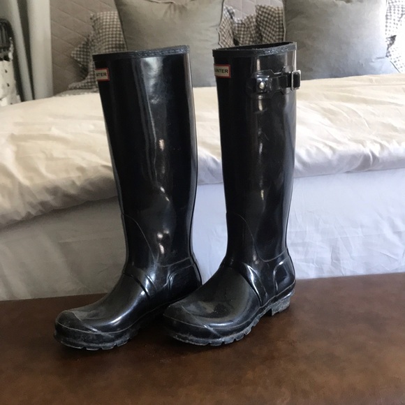Hunter rain boots, black gloss - Picture 1 of 3
